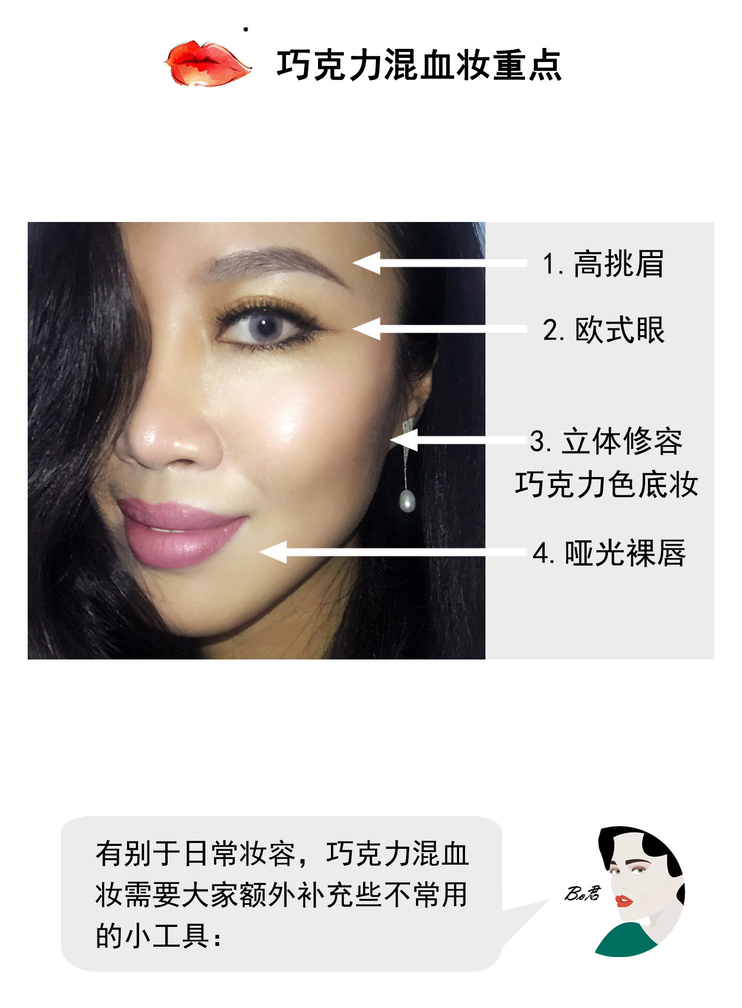 Bo君换头术｜巧克力混血美妆