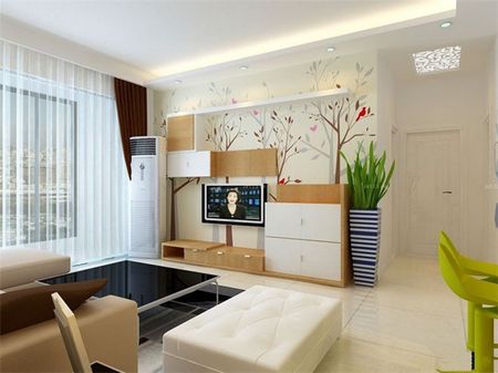 惊艳的客厅背景墙,小户型客厅装修图电视背景墙