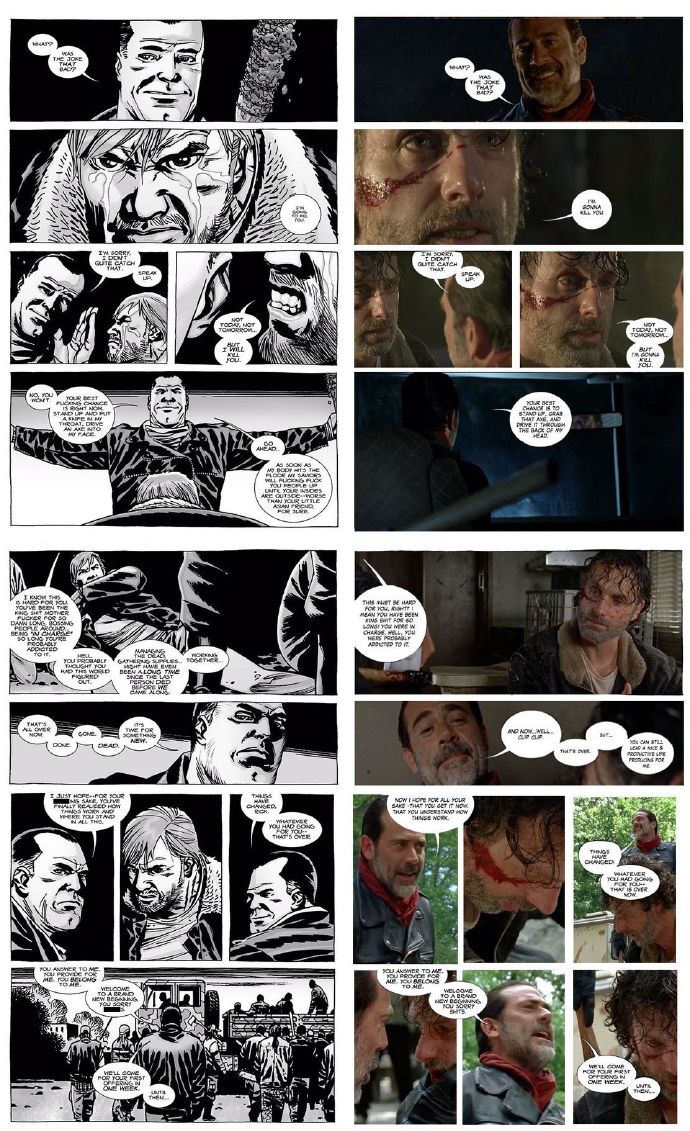 行尸走肉漫画原作与电视剧的分镜对比，还原度好高