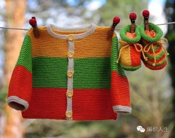 黑白条纹毛衣怎么编织,零线多色拼接毛衣图案