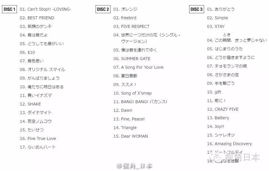 爱知县日间贺岛的章鱼饭SMAP精选集曲目公开等