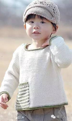 黑白条纹毛衣怎么编织,零线多色拼接毛衣图案