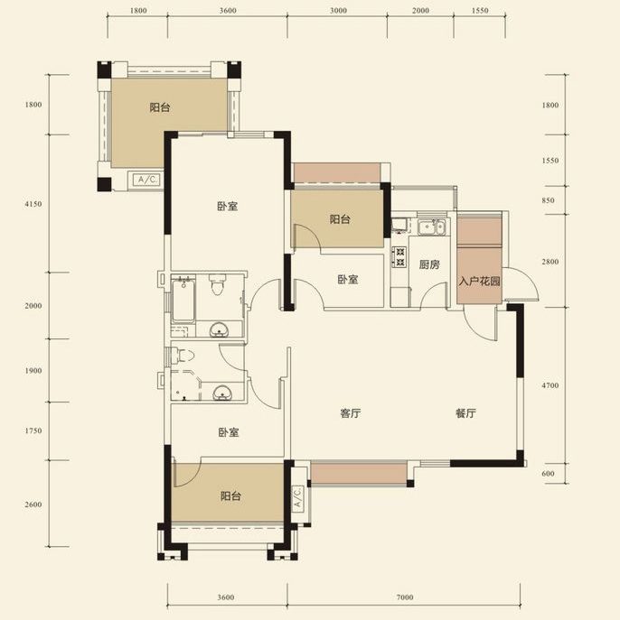 成都南湖世纪125平米-现代简约装修风格案例