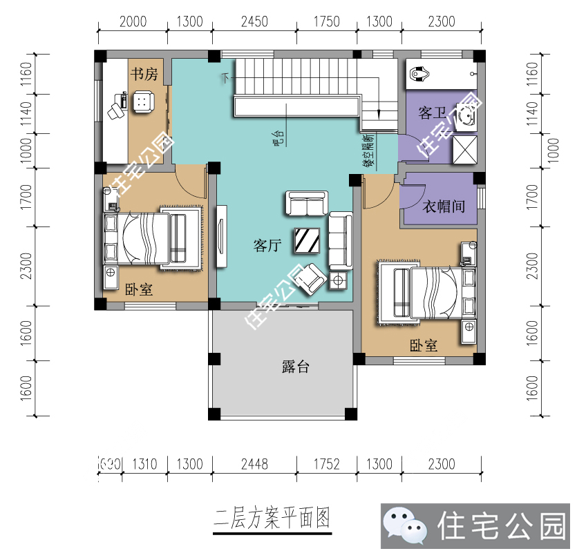 110平方农村自建房独立楼梯平面图,农村自建房三层三间房图纸165平
