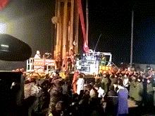 11名矿工平安升井图片,直击获救矿工升井画面