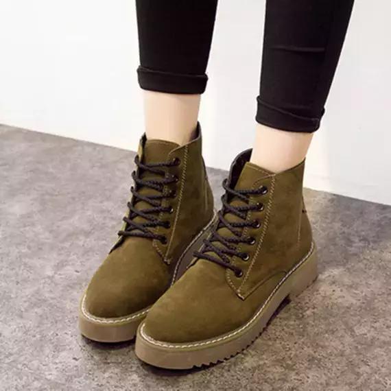 气质短靴英伦风马丁靴女,气质英伦侧双线洋气女短靴