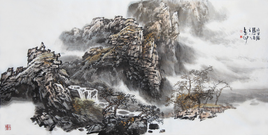 水墨山水画欣赏大全,水墨山水画欣赏贾又福