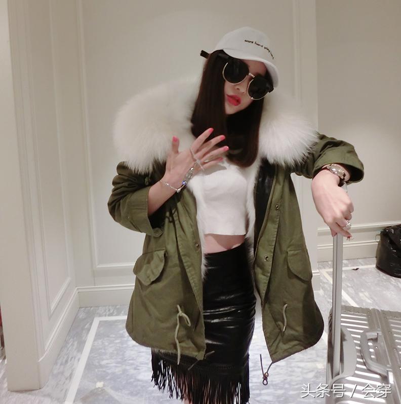 咖啡色皮草外套怎么搭配,皮草外套怎么搭配好看全身