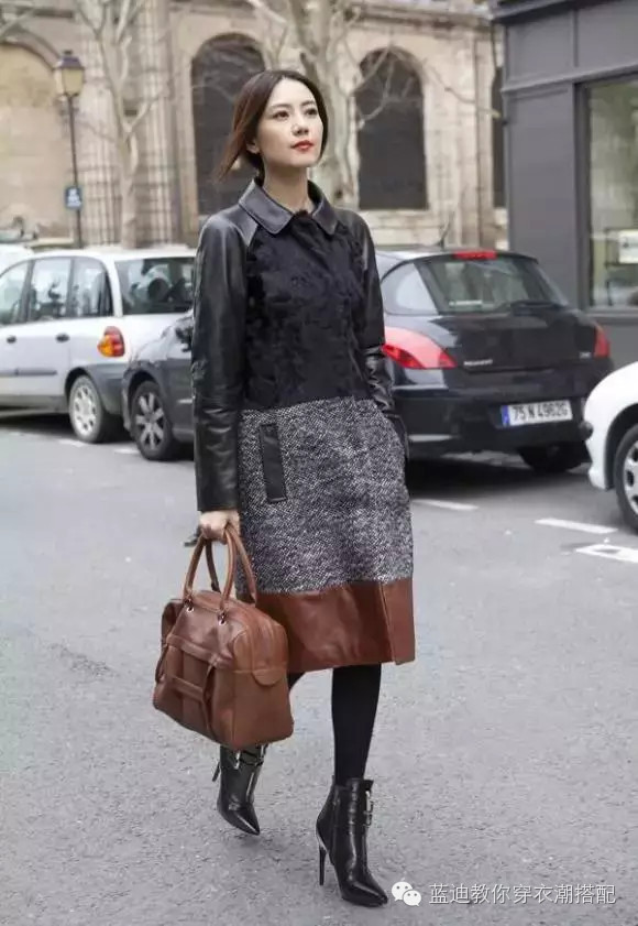 杨幂下衣消失搭配长筒靴,杨幂过膝靴里都穿了啥