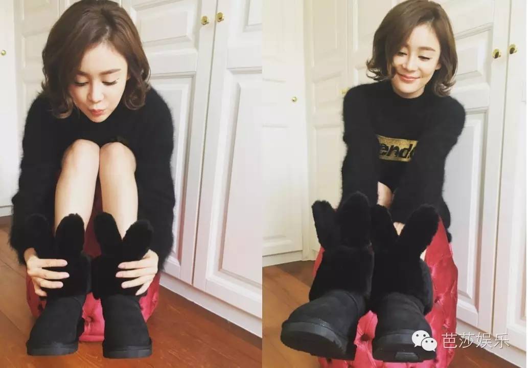 袁姗姗穿过膝长靴街拍,袁姗姗滑雪穿的浅粉色羽绒服