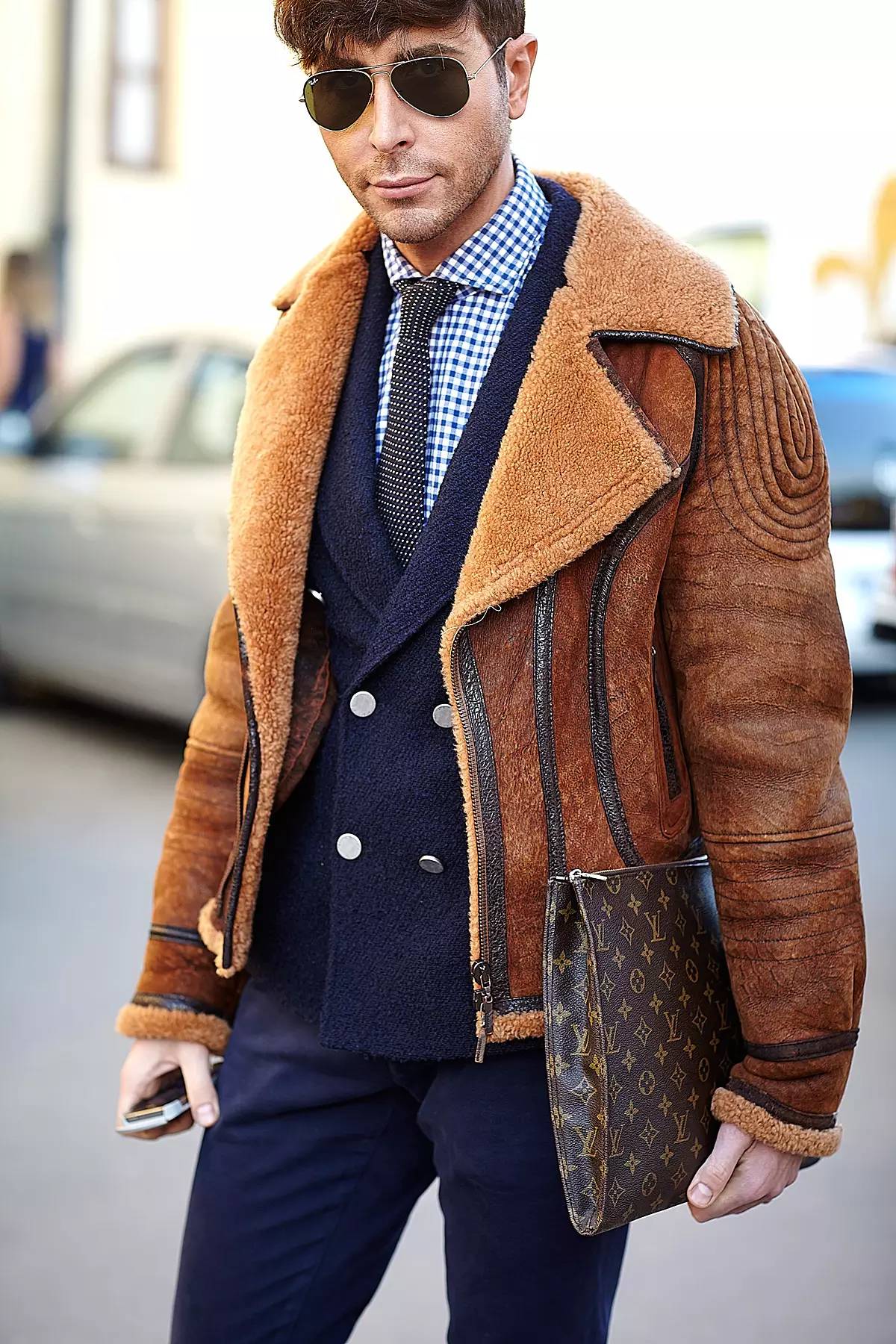 皮草羽绒搭配高级感冬天,真正皮毛一体的皮草外套