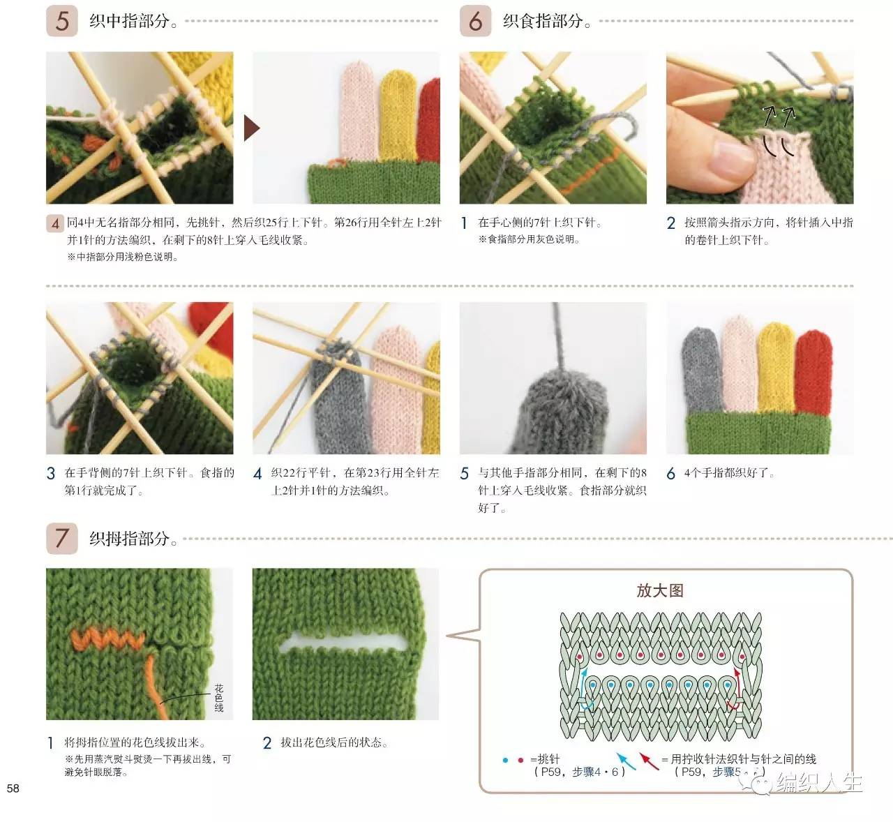 五指手套编织详细教程,五指手套的编织方法新手