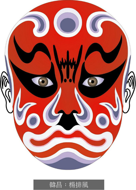 国粹脸谱重组画,国粹创意经典脸谱