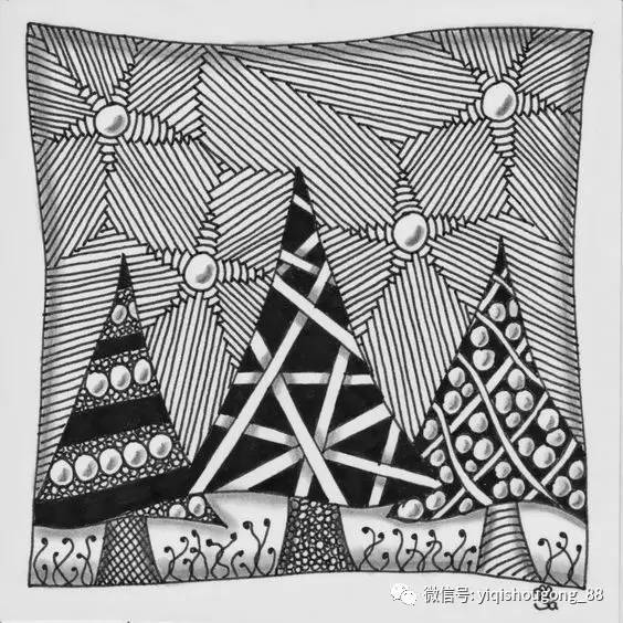 自己画圣诞卡片,圣诞节手工缠绕画