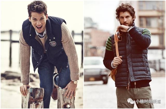 中长款带帽羽绒背心叠穿搭配,羽绒背心加袖子