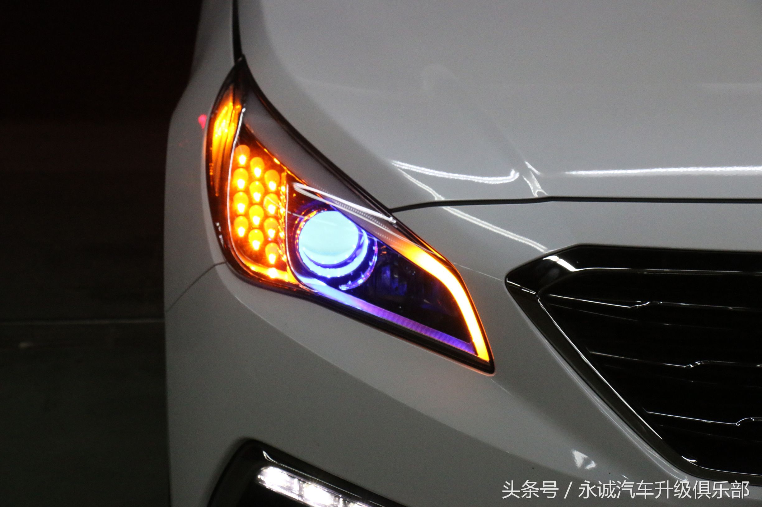 索九顶配led大灯,索九定制大灯