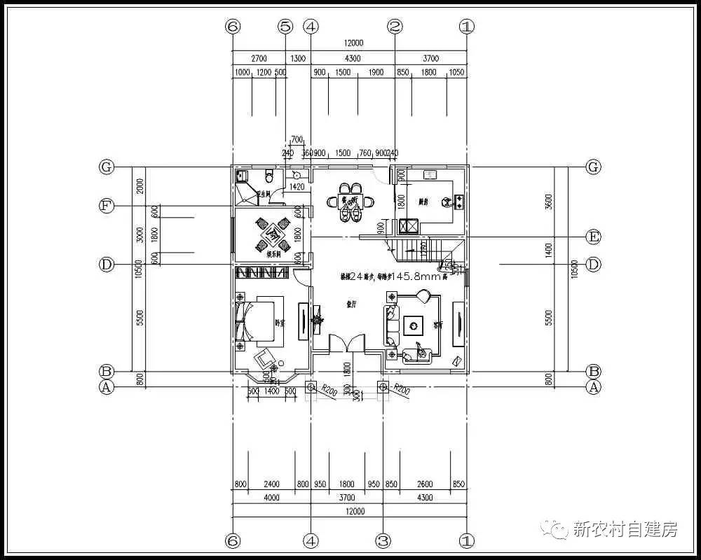 双拼二层兄弟共建房图纸20万以内,20万别墅砖混二层免费图纸