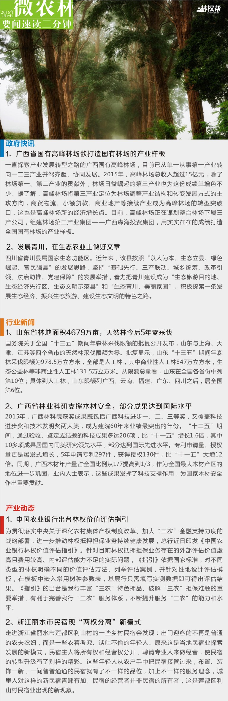 广西国有高峰林场,微农林