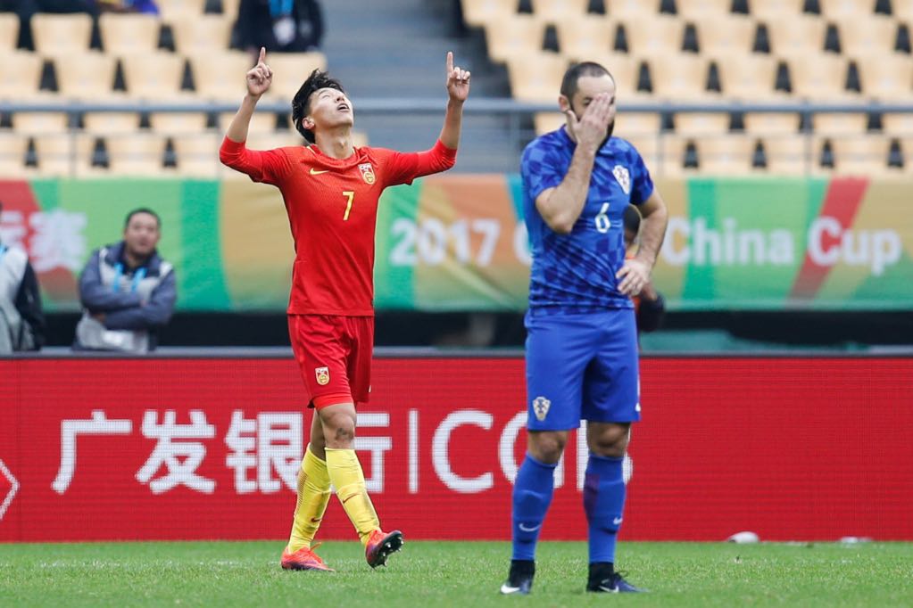 “中国杯”国足力克强敌5：4胜克罗地亚夺得季军