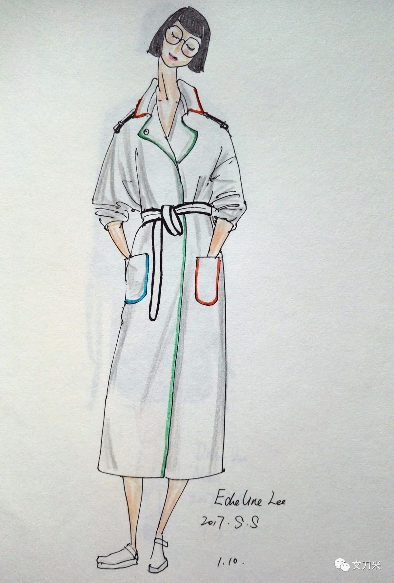 画画怎样穿衣服,风衣穿搭绘画教程