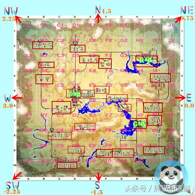H1Z1大逃杀、Z2地图解析,刷车点,中文地图及坐标详细讲解