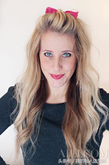 蝴蝶结发夹和发圈怎么扎头发,蝴蝶结发夹的发型怎么扎才好看