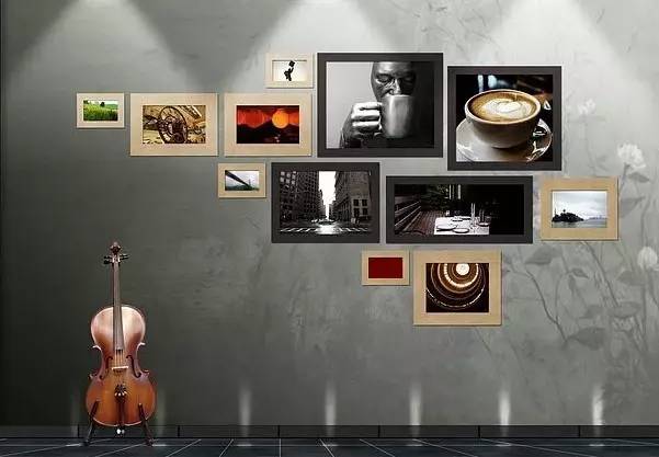 照片墙的设计与布局,照片墙的设计和摆放效果图