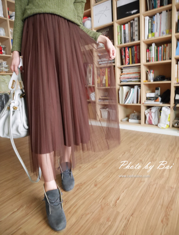 秋冬粉纱裙穿搭,穿搭春天的裙子