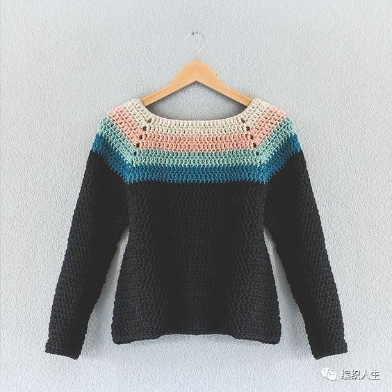 从上往下钩毛衣教程大全,钩毛衣从头往下详细的讲解