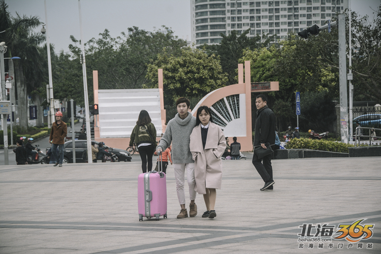 大年初七,北海火车站的离别人潮