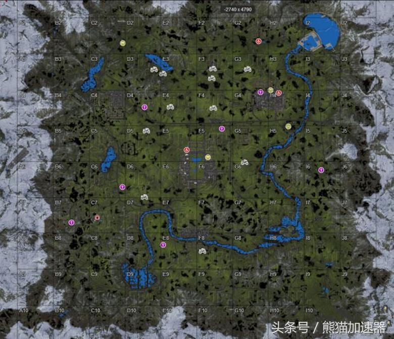 H1Z1大逃杀、Z2地图解析,刷车点,中文地图及坐标详细讲解