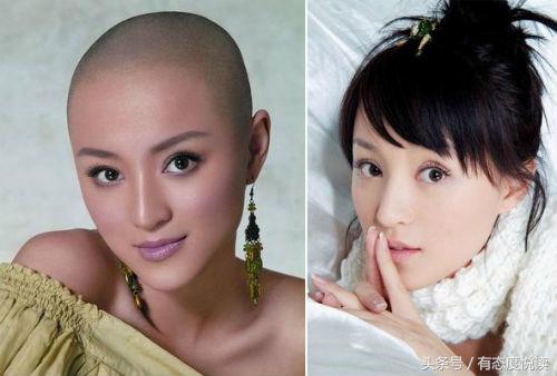 女星光头形象对比,女星光头真实照片