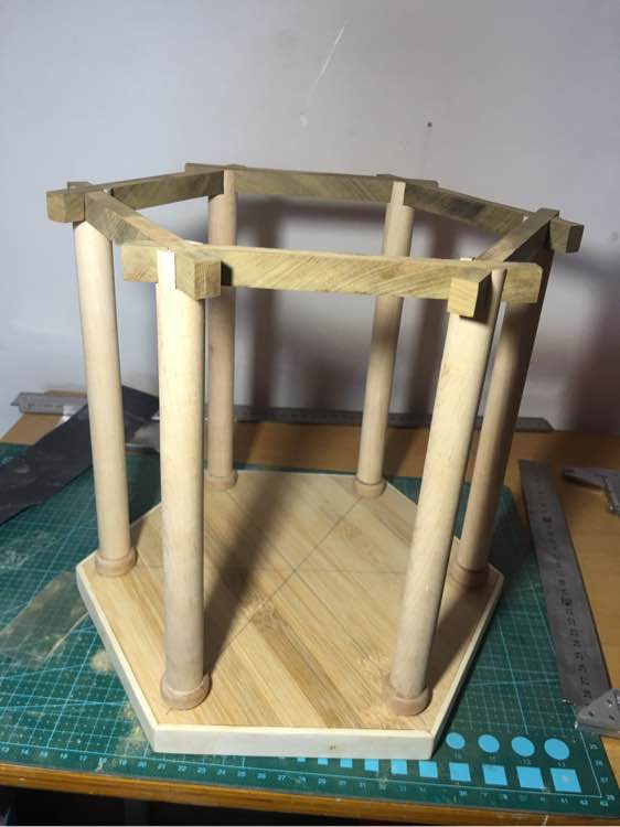 如何用榫卯制作六角凉亭,六角凉亭斜角榫卯