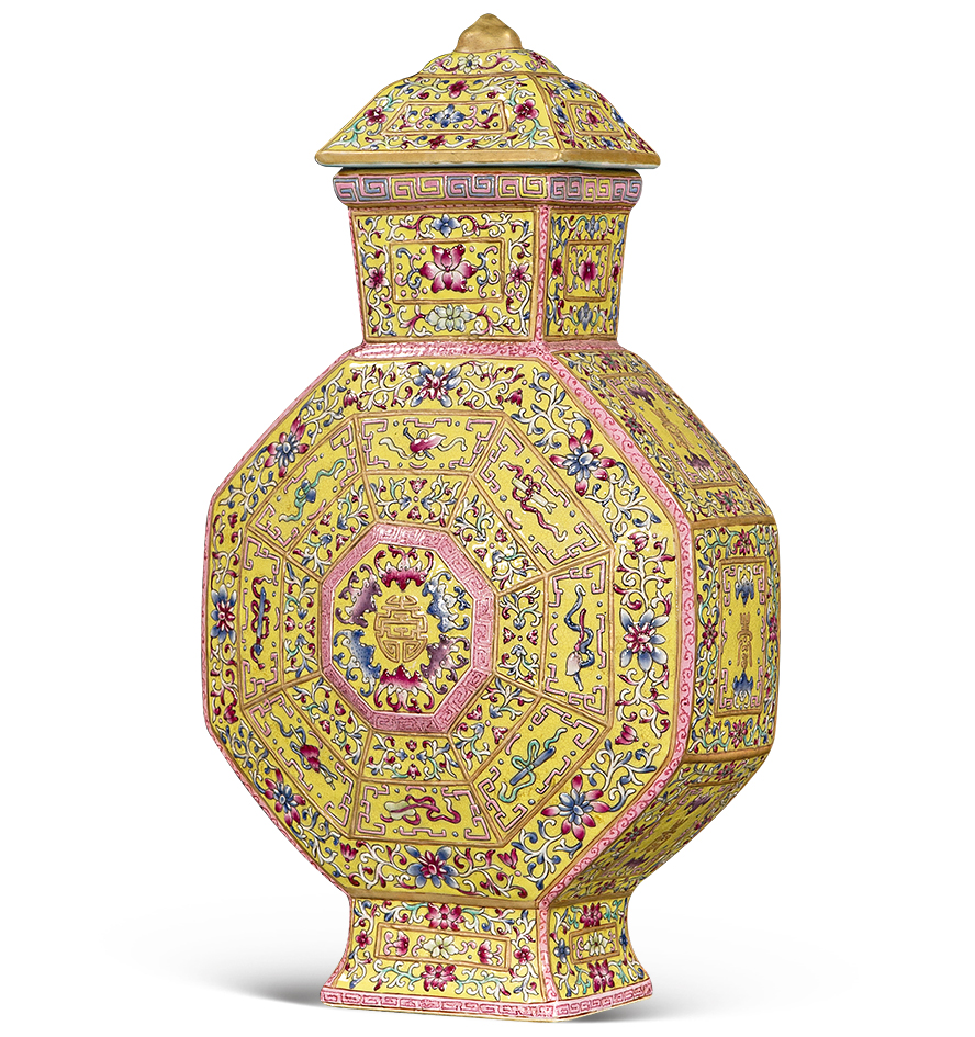 乾隆粉彩八宝纹盘,乾隆年制粉彩描金花瓶值多少钱