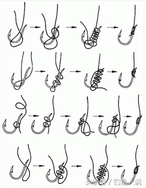 钓鱼的鱼线和竿子怎么绑,新手钓鱼入门鱼线绑法