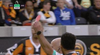 裁判员出示红牌警告有哪些情况,裁判给了自己一张红牌