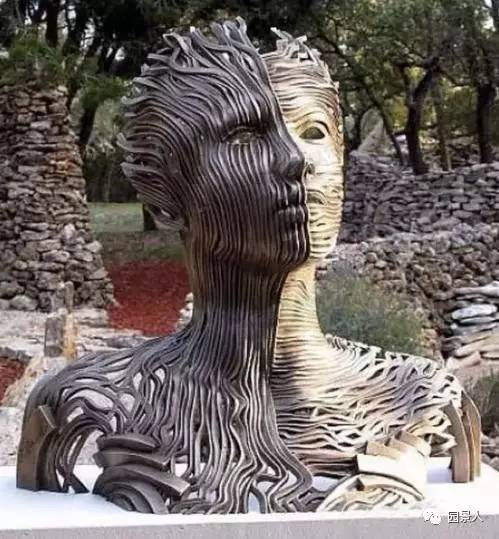 雕塑创意景观墙,景观抽象创意雕塑工艺