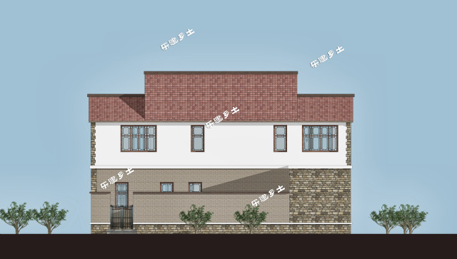 17x21米二层传统前、后合院式布局新民居设计全套图纸