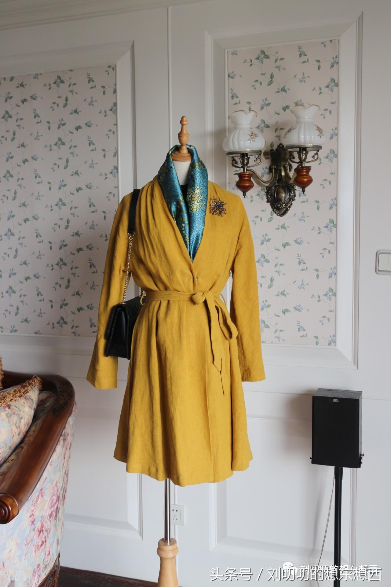 短款连衣裹裙外搭外套,裹裙一片式双面穿