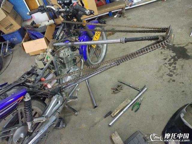 摩托车车架矫正方法,摩托车车架变形怎么校正