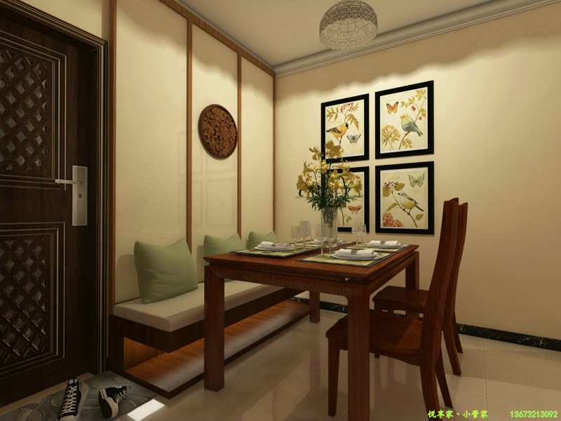 适合年轻人的新中式风格装修100平,简单装修60平米的房子图片