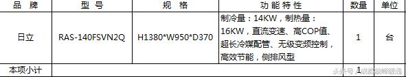 干货:成都东麓驿境安装日立中央空调1托5方案及价格预算