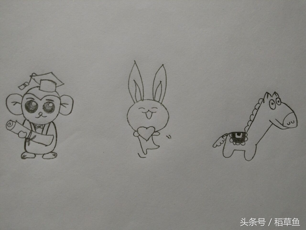 12生肖完整图片马的简笔画,12生肖中的狗简笔画怎么画