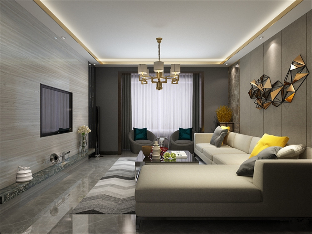 天津简约房屋装修效果图大全,天津简单的客厅装修