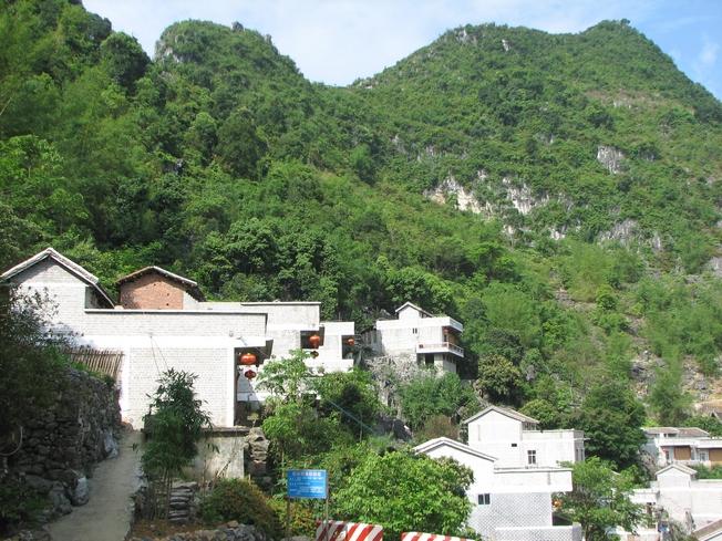 田东大石山区有个别墅村，蔬菜种在屋顶上