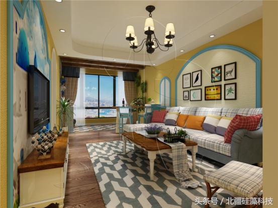 北疆硅藻泥装修效果图,客厅里什么颜色的硅藻泥好看