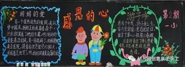 感恩母亲节黑板报简单又漂亮,母亲节母爱的黑板报