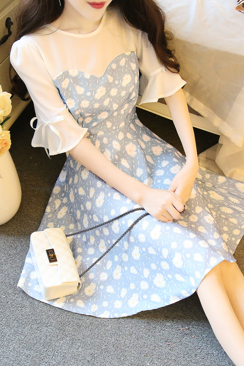 高级感连衣裙高档大气夏天,甜美清凉连衣裙