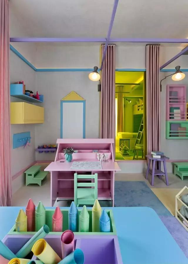 小型儿童房设计图,水泥装修风格儿童房