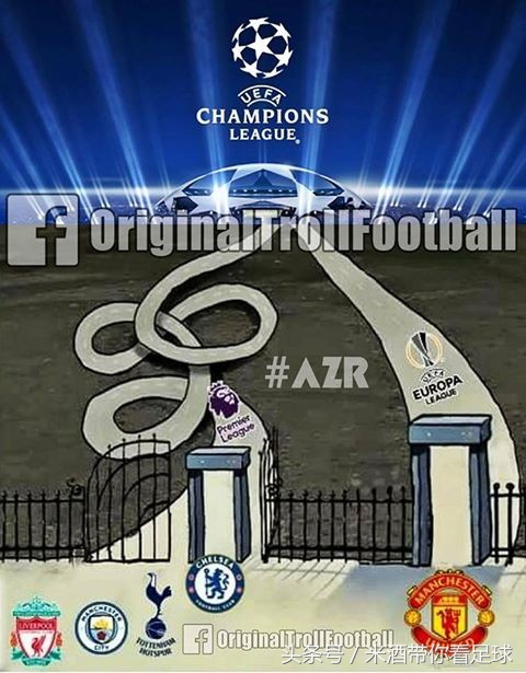 漫画侃足球：都说鱼与熊掌不可兼得可曼联不信